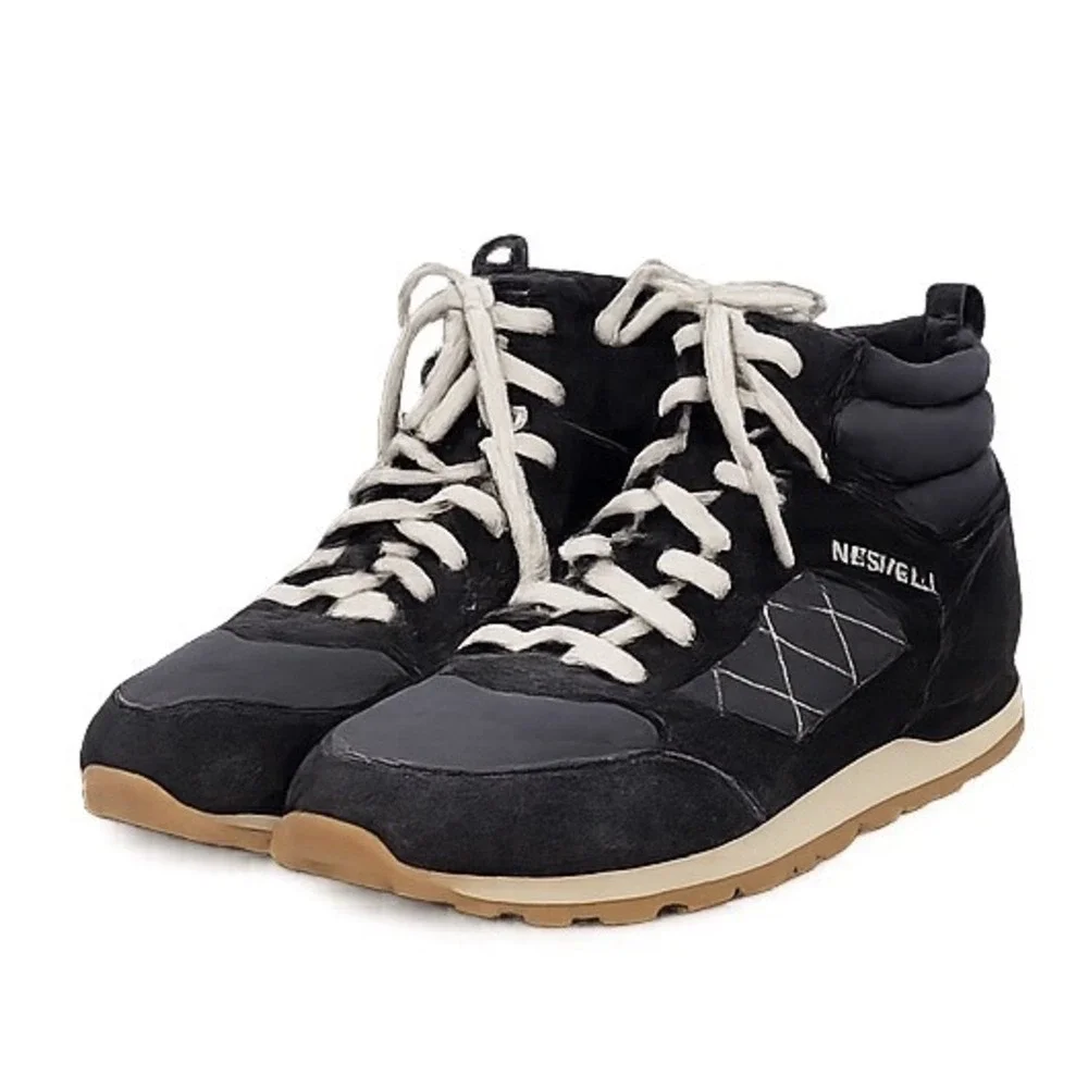 Merrell Alpine Sneaker Mid Mens Size 10.5 Black Suede Hiking Trail Boot J16715